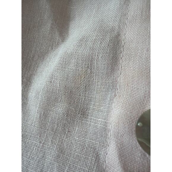 La Fixsun Pink Button Down Boyfriend Tunic Top 100% Linen Hi-Lo Women's Medium - Picture 6 of 6